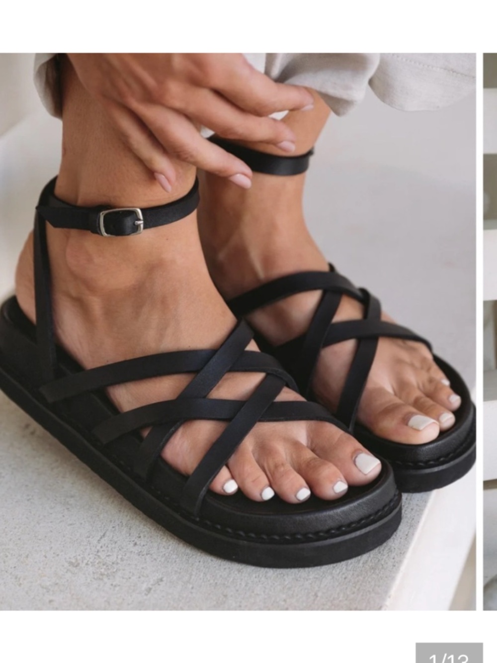 New with tags Liberte Sorrento black leather sandals.  size 8